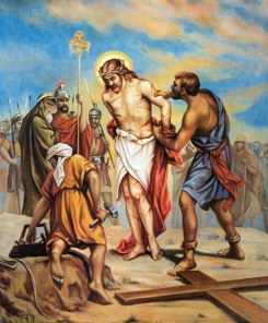 Jesus stripped of his garments